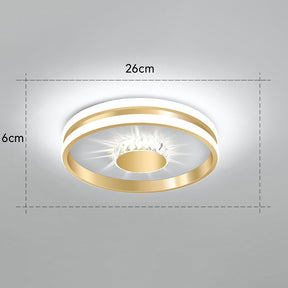 Gold Hallway Crystal LED Ceiling Lights