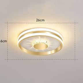 Gold Hallway Crystal LED Ceiling Lights