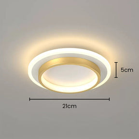 Ronde metalen acryl LED-halplafondlampen