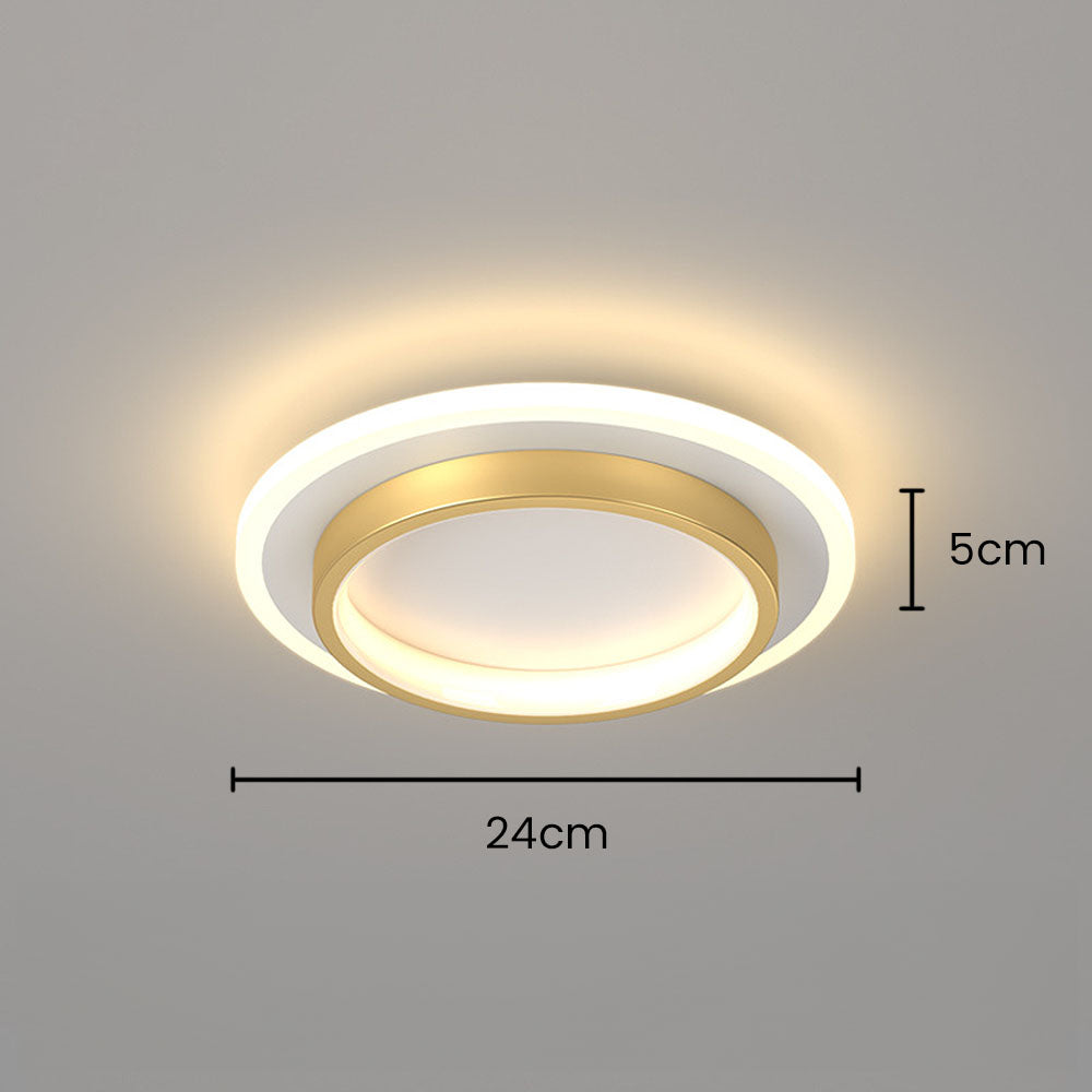 Ronde metalen acryl LED-halplafondlampen