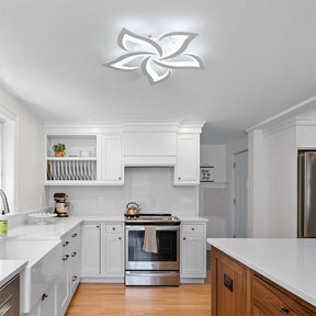 Contemporary Flower Shape Iron LED Ceiling Light For Living Room