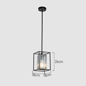 Contemporary Industrial Glass Pendant Light For Dining Room