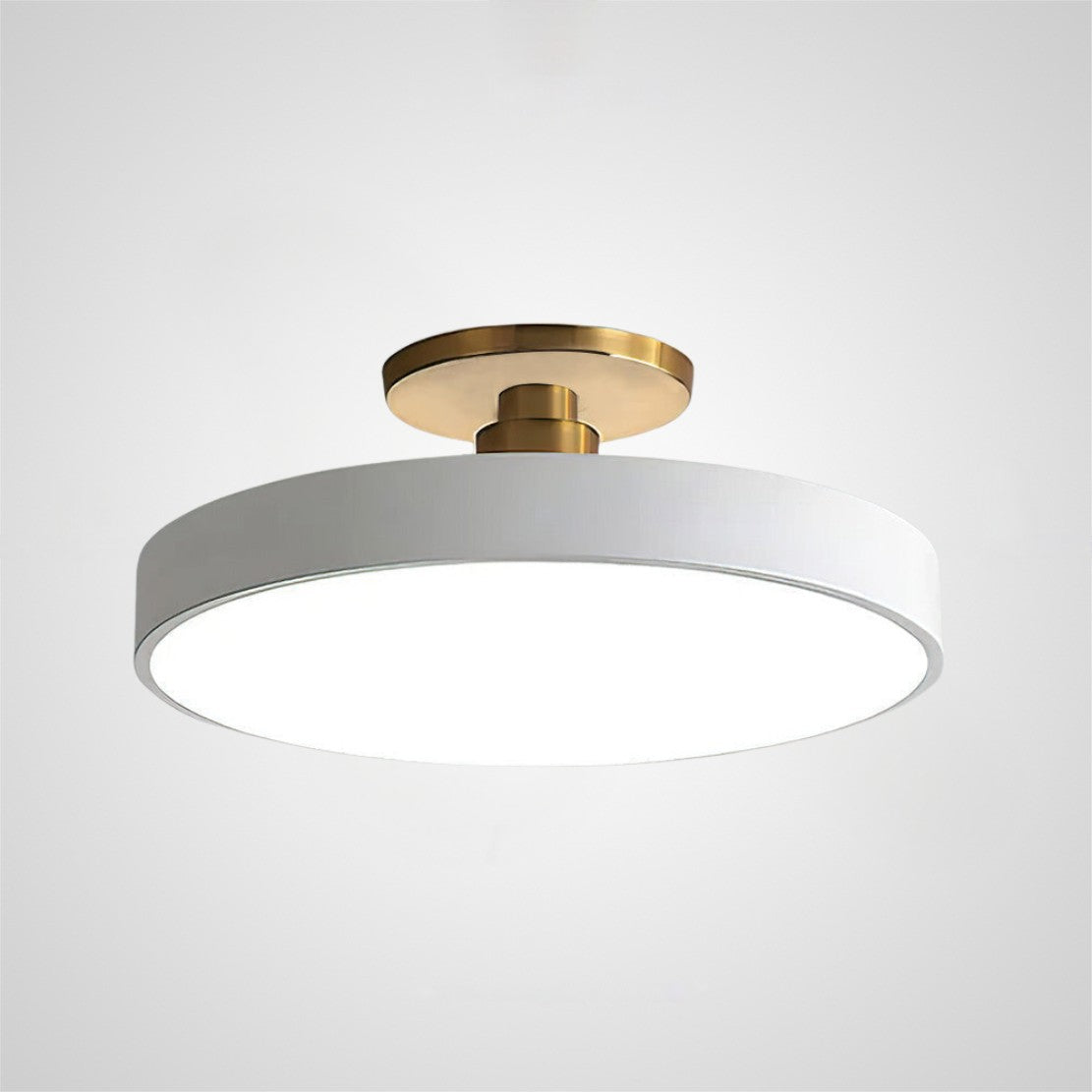 Modern Concise Circular LED Semi Flush Mount Ceiling Light