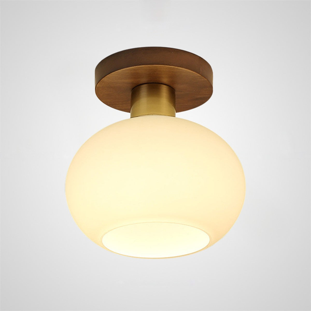 Nordic Walnut Minimalist Hallway Ceiling Light