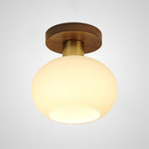 Nordic Walnut Minimalist Hallway Ceiling Light