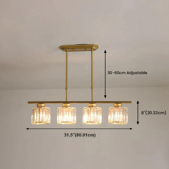 Nordic Multi-Head Designer Long Glass Island Lamps