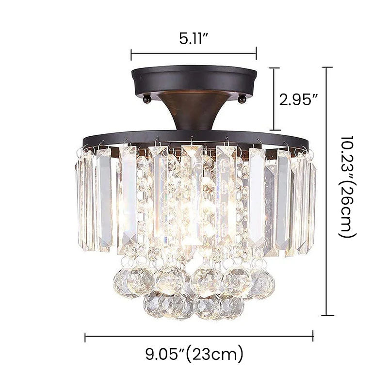 Crystal 1-Light Hallway Ceiling Lights