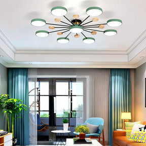 Modern Semi Flush Mounted LED Ceiling Lights for Living Room