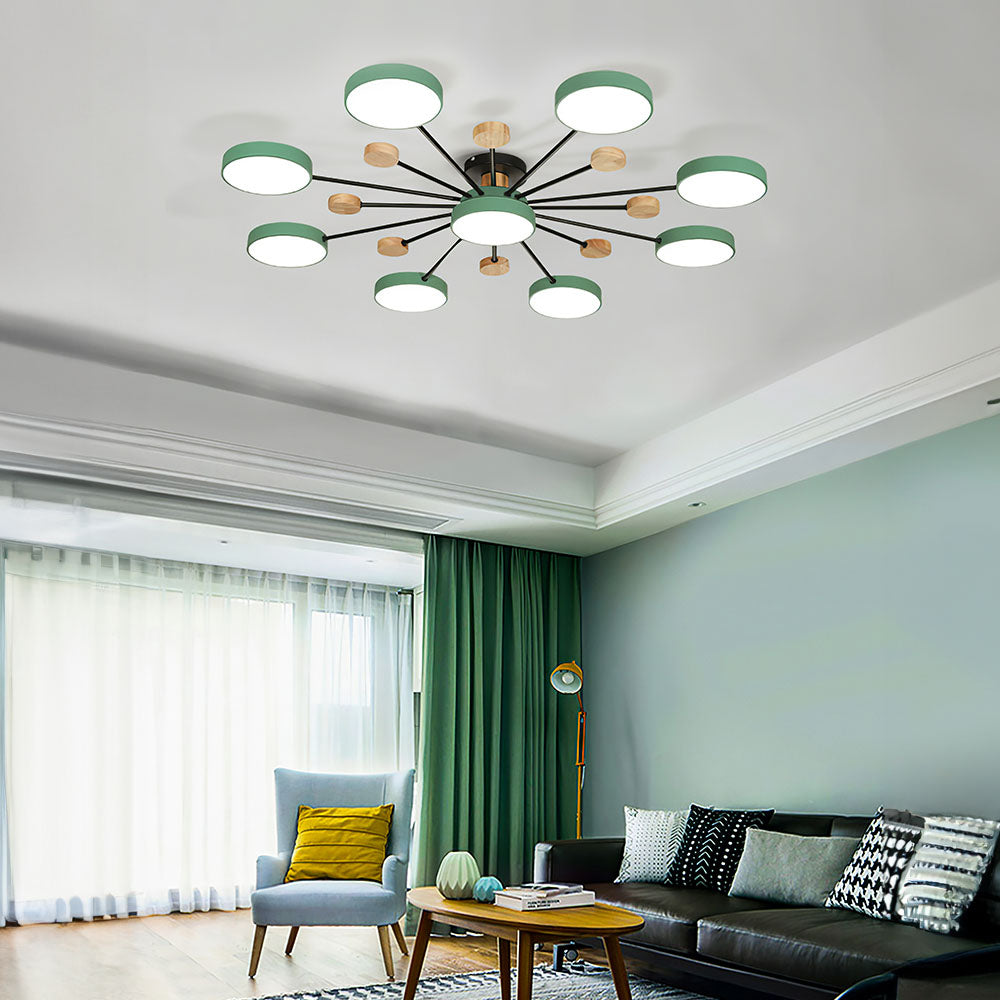 Modern Semi Flush Mounted LED Ceiling Lights for Living Room