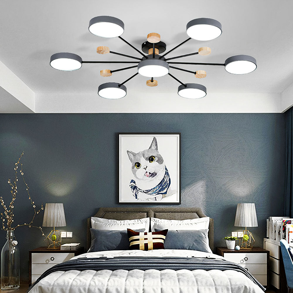 Modern Semi Flush Mounted LED Ceiling Lights for Living Room